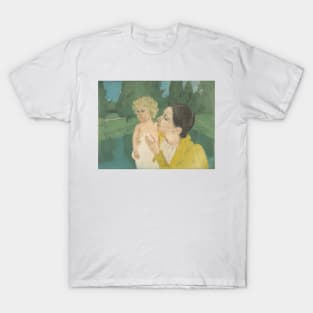 By the Pond by Mary Cassatt T-Shirt